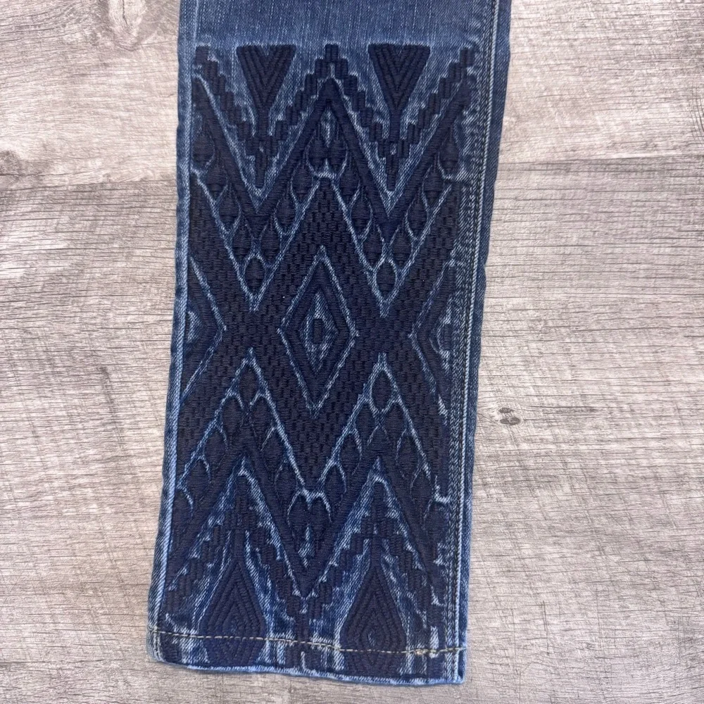 Free People Artisan de Luxe Dreamer Embroidered Skinny Jean Womens Sz. 25